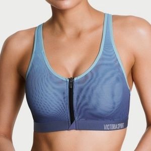 Grey VSX Knockout mesh sports bra